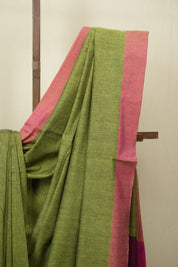 Green Bengal Cotton Saree - SRGBCS174