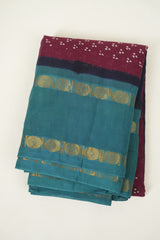 Maroon Sungudi Cotton Saree - SRMSCS188