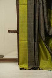 Green & Grey Soft Silk Saree - SRGSSS504