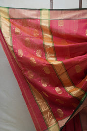 Two Tone Pink Chanderi Cotton Silk Saree - SRTTPCSS390