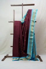 Brown Gadwal Silk Saree - SRBGSS500