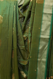 Green Chanderi Cotton Silk Saree - SRGCSS388
