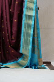 Brown Gadwal Silk Saree - SRBGSS500