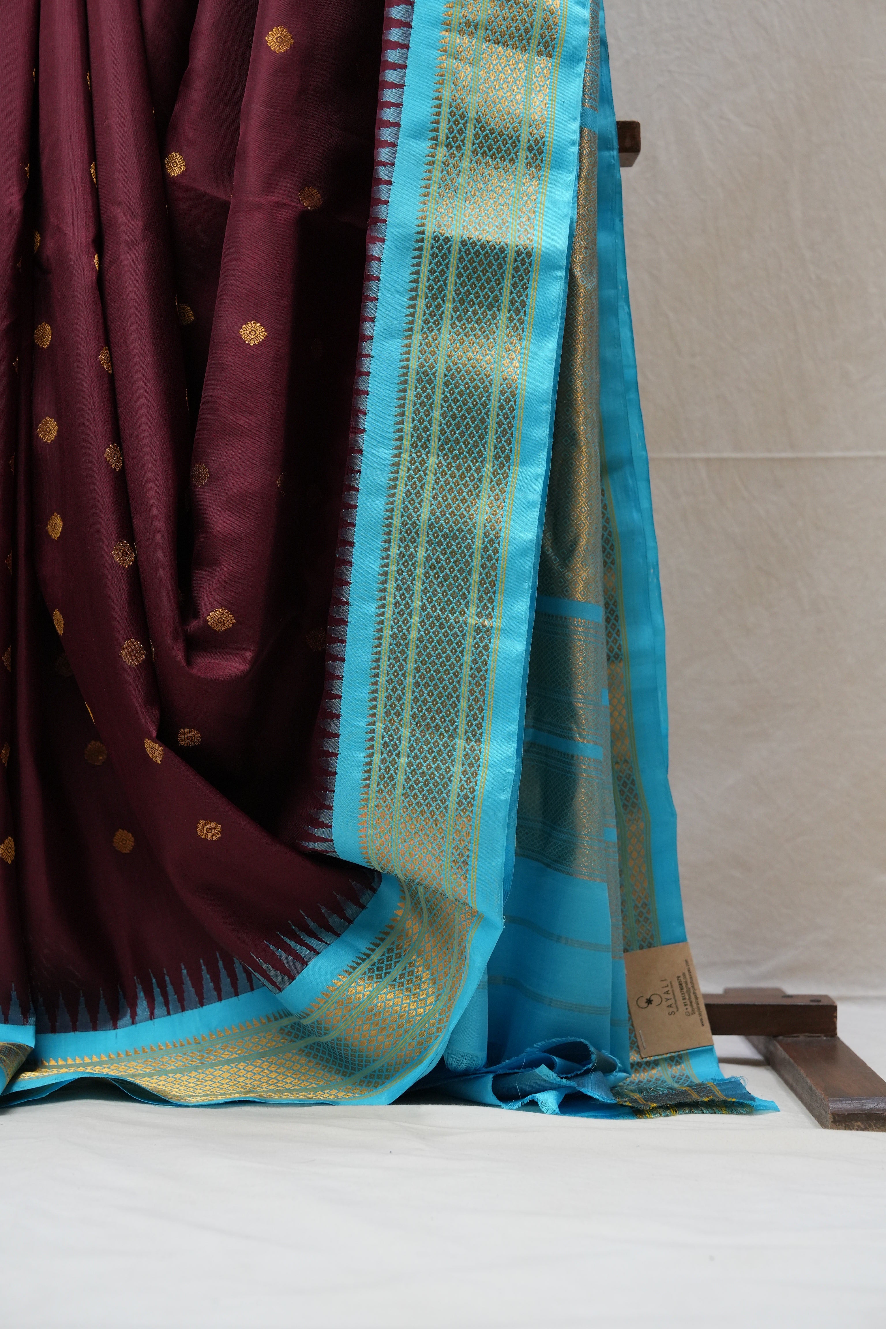 Brown Gadwal Silk Saree - SRBGSS500