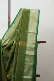 Green Chanderi Cotton Silk Saree - SRGCSS388