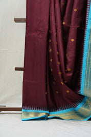 Brown Gadwal Silk Saree - SRBGSS500