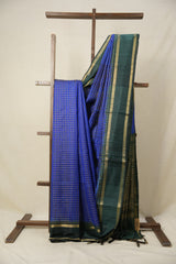 Blue Raw Silk Saree - SRBRSS915