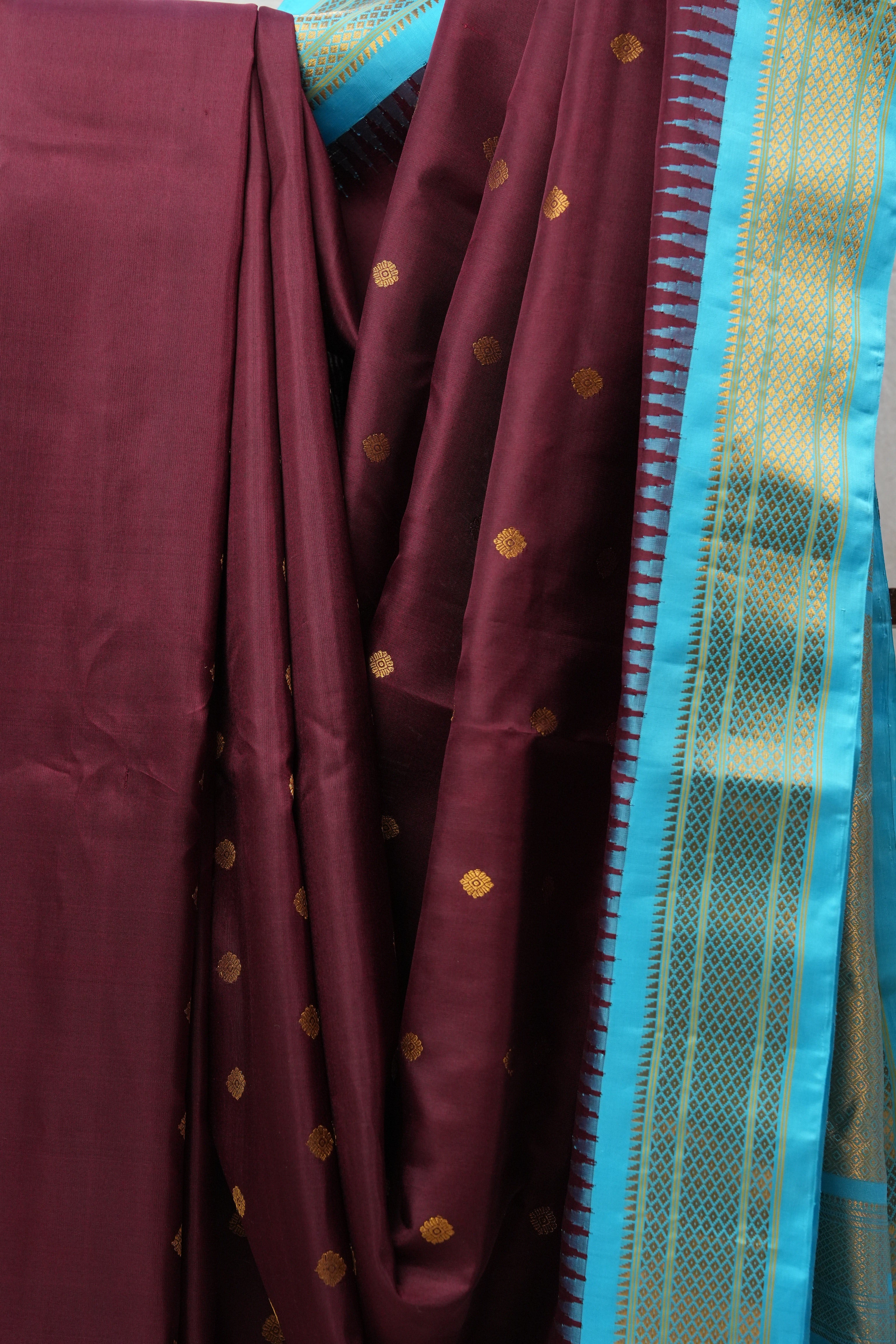Brown Gadwal Silk Saree - SRBGSS500