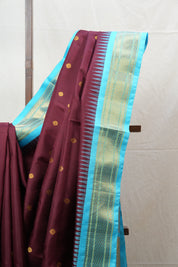 Brown Gadwal Silk Saree - SRBGSS500