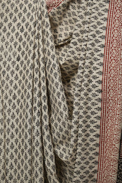 Off White HBP Cotton Saree - SROWCS3680