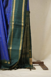 Blue Raw Silk Saree - SRBRSS915