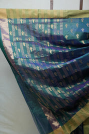 Green Chanderi Cotton Silk Saree - SRGCSS383
