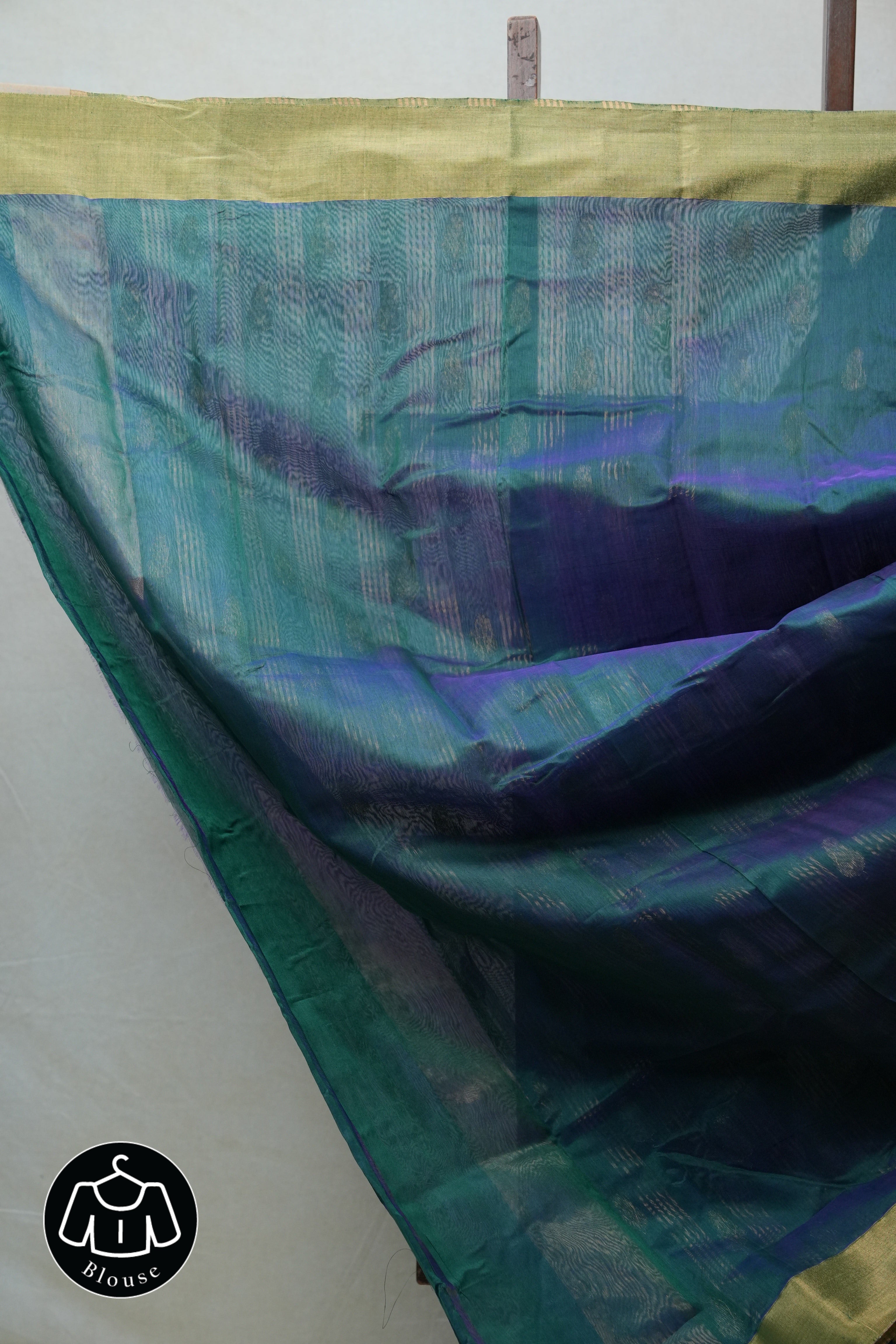 Green Chanderi Cotton Silk Saree - SRGCSS383
