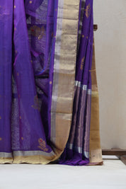 Purple Chanderi Cotton Silk Saree - SRPCSS384