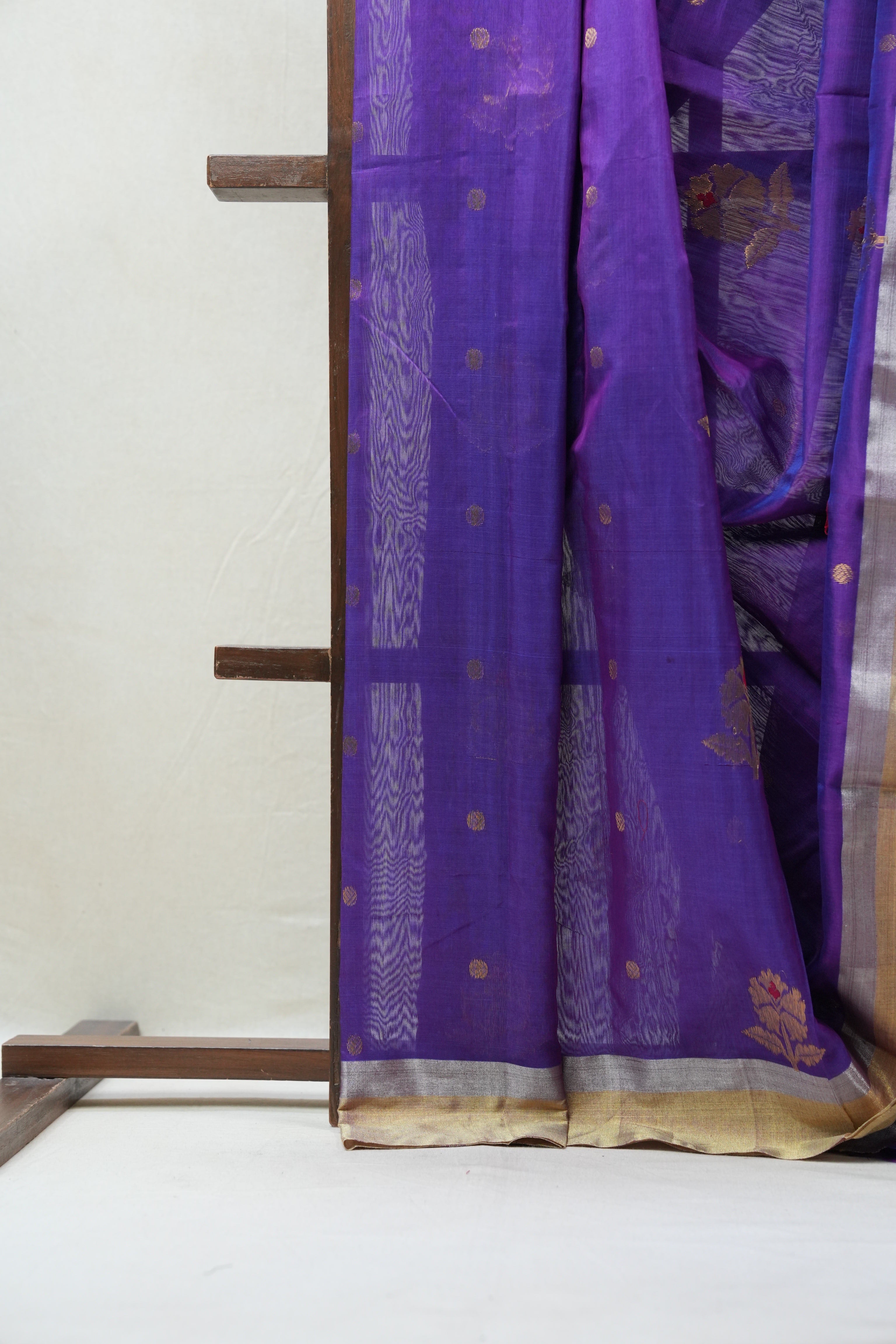 Purple Chanderi Cotton Silk Saree - SRPCSS384