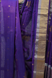 Purple Chanderi Cotton Silk Saree - SRPCSS384