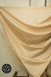 Cream Tussar Silk Saree - SRCTSS1875