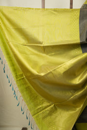 Green & Grey Soft Silk Saree - SRGSSS504