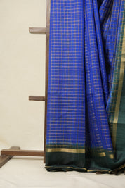 Blue Raw Silk Saree - SRBRSS915