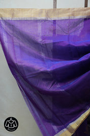 Purple Chanderi Cotton Silk Saree - SRPCSS384