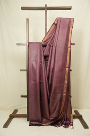 Onion Pink Tussar Silk Saree - SROPTSS1876