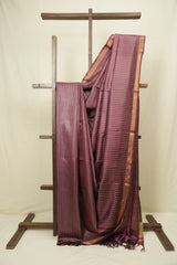 Onion Pink Tussar Silk Saree - SROPTSS1876