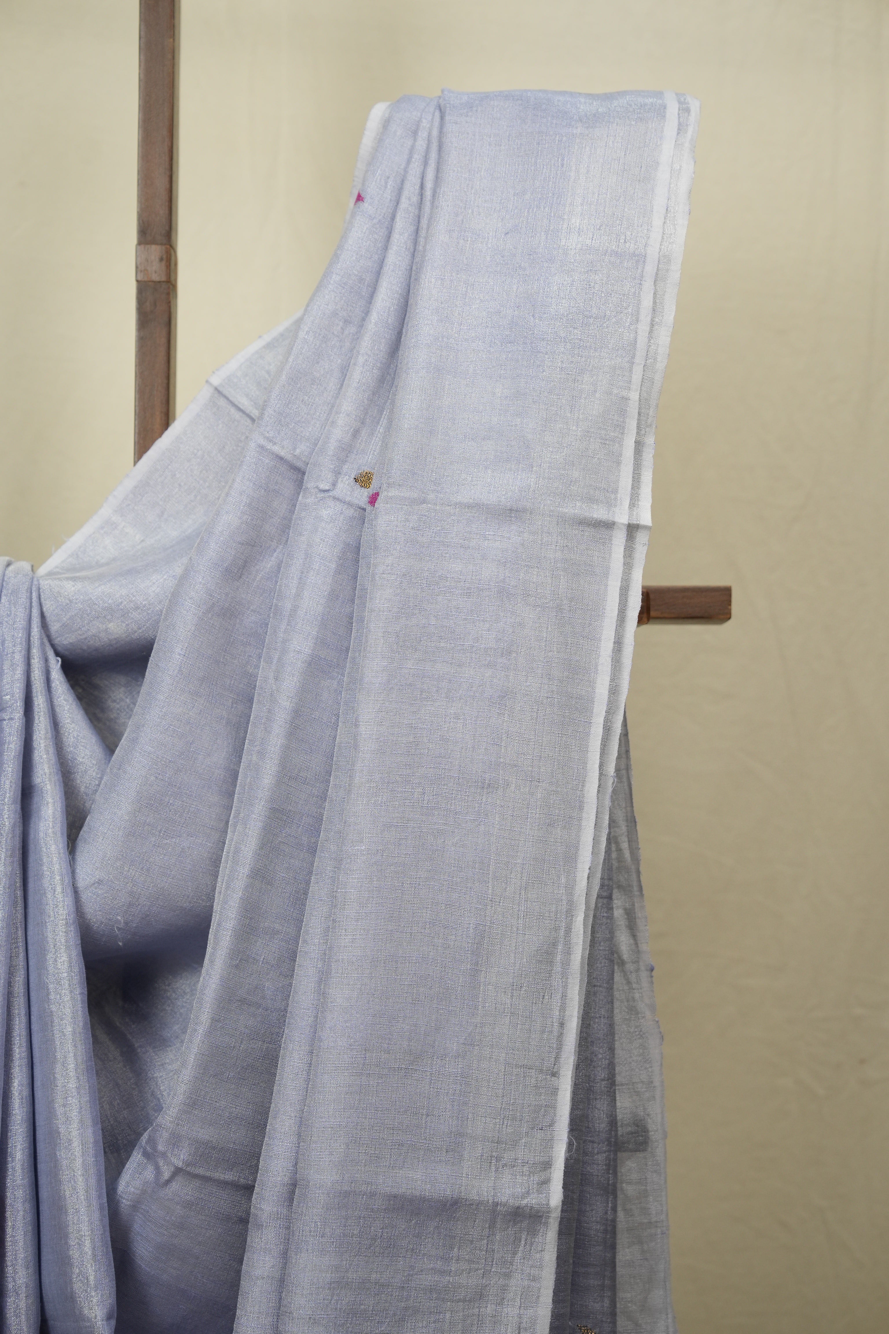 Powder Blue Tissue Linen Jamdani Saree - SRPBTLJS194