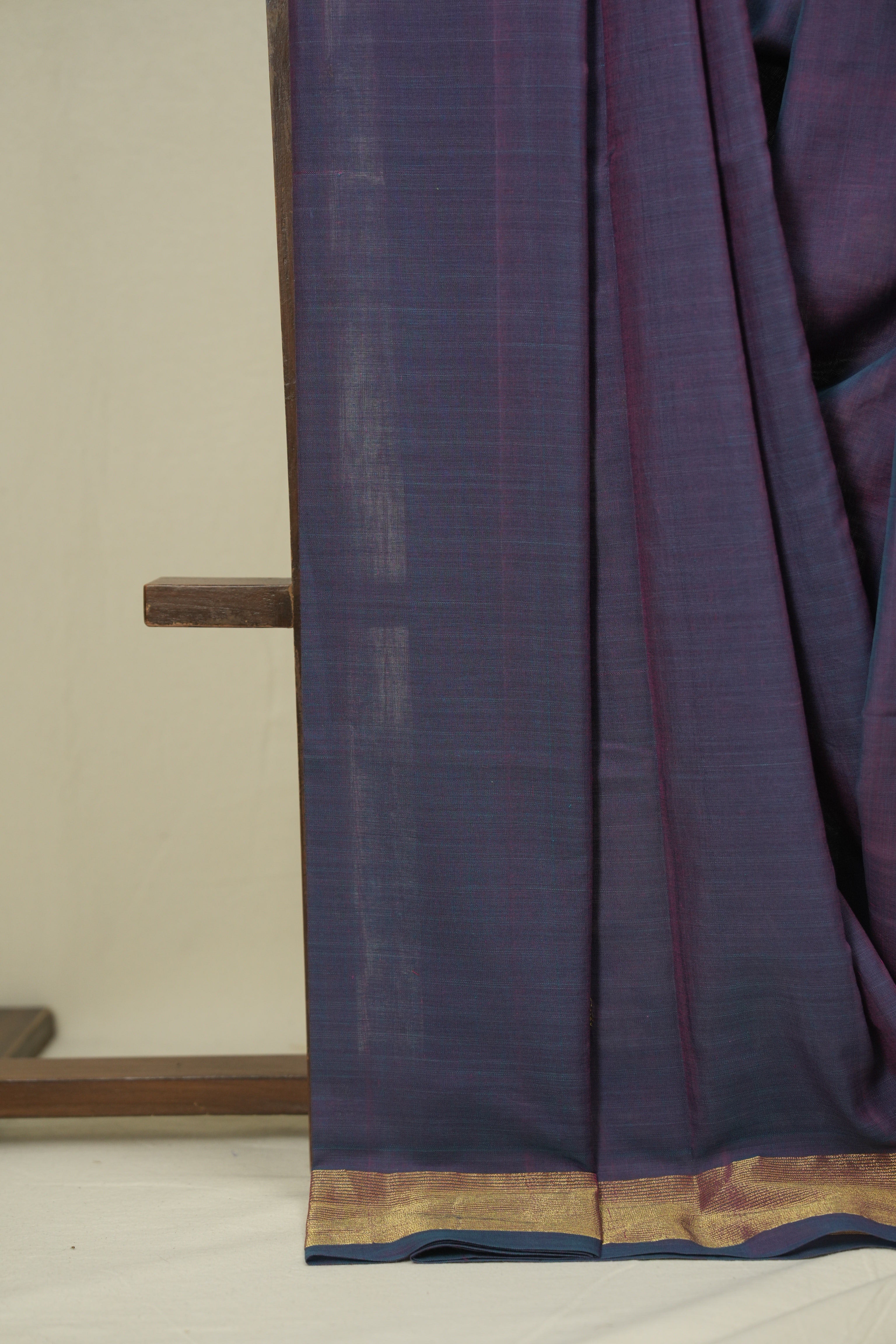 Dual Tone Purple Cotton Paithani Saree - SRDTPCPS764