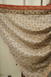 Rust HBP Cotton Silk Saree With Chanderi Border - SRRCSS1806