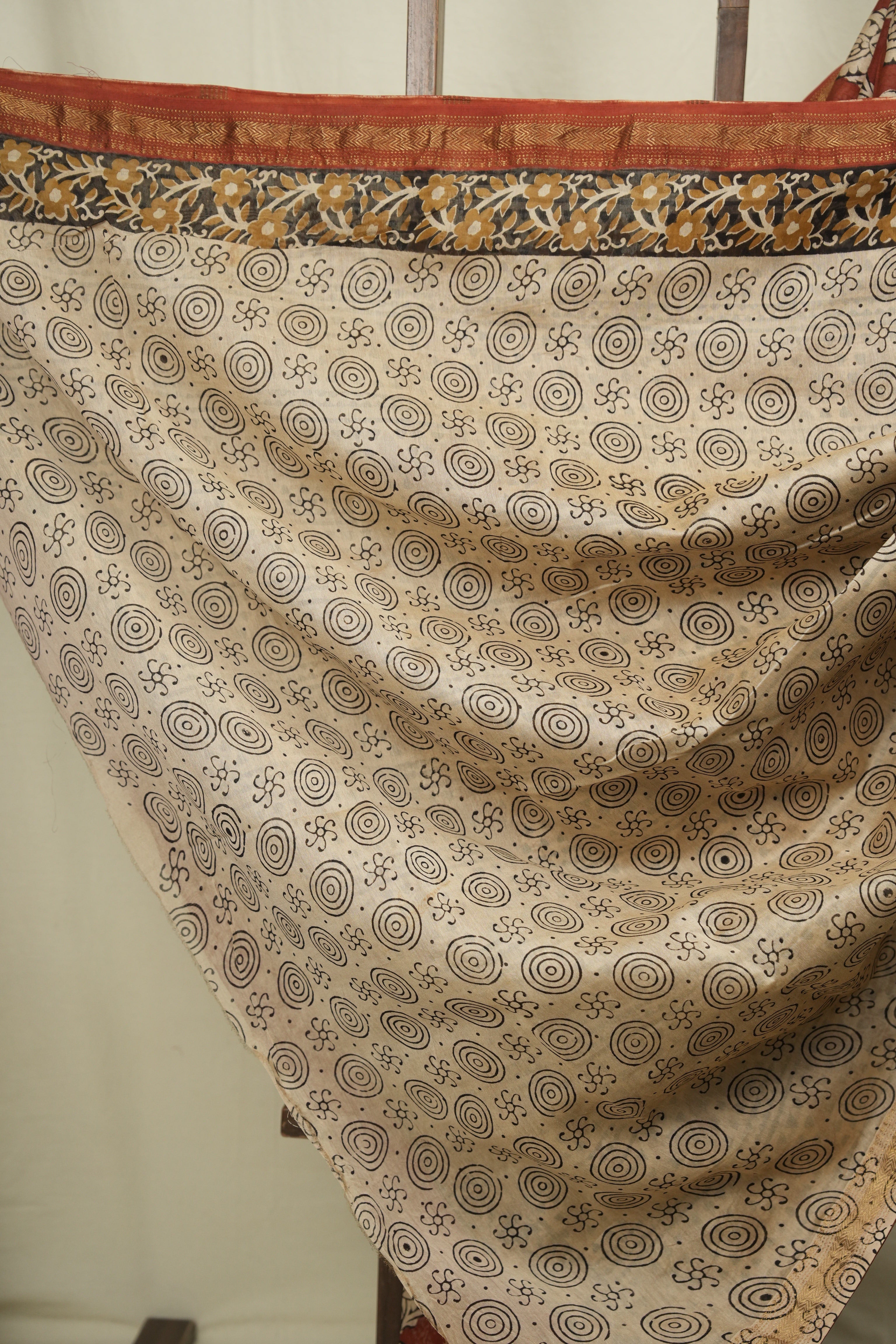 Rust HBP Cotton Silk Saree With Chanderi Border - SRRCSS1806