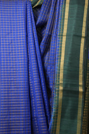 Blue Raw Silk Saree - SRBRSS915