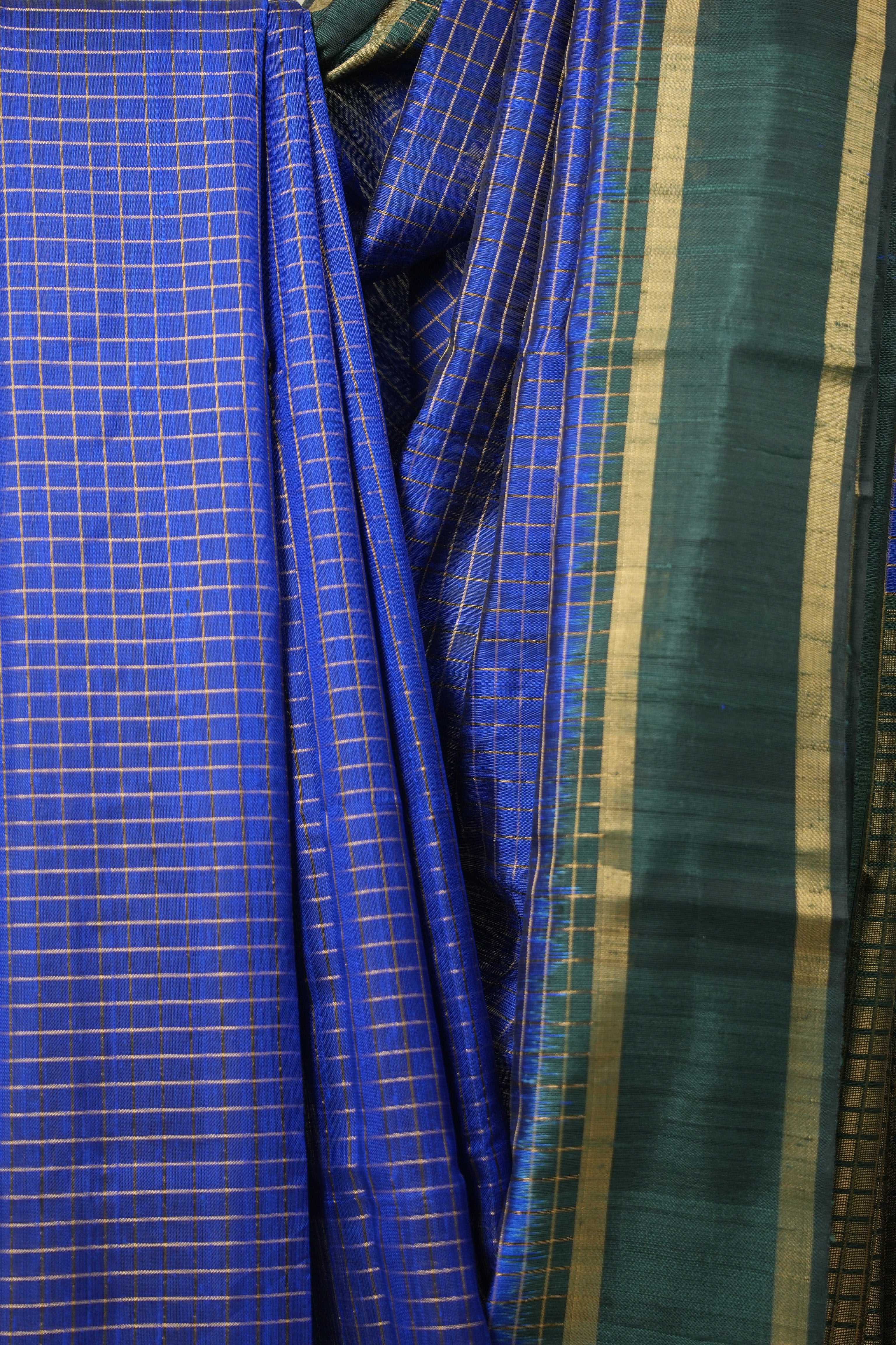 Blue Raw Silk Saree - SRBRSS915