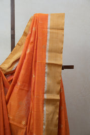 Orange Chanderi Cotton Silk Saree - SROCSS381