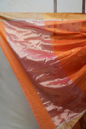 Orange Chanderi Cotton Silk Saree - SROCSS381