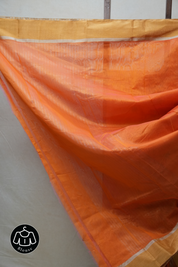 Orange Chanderi Cotton Silk Saree - SROCSS381