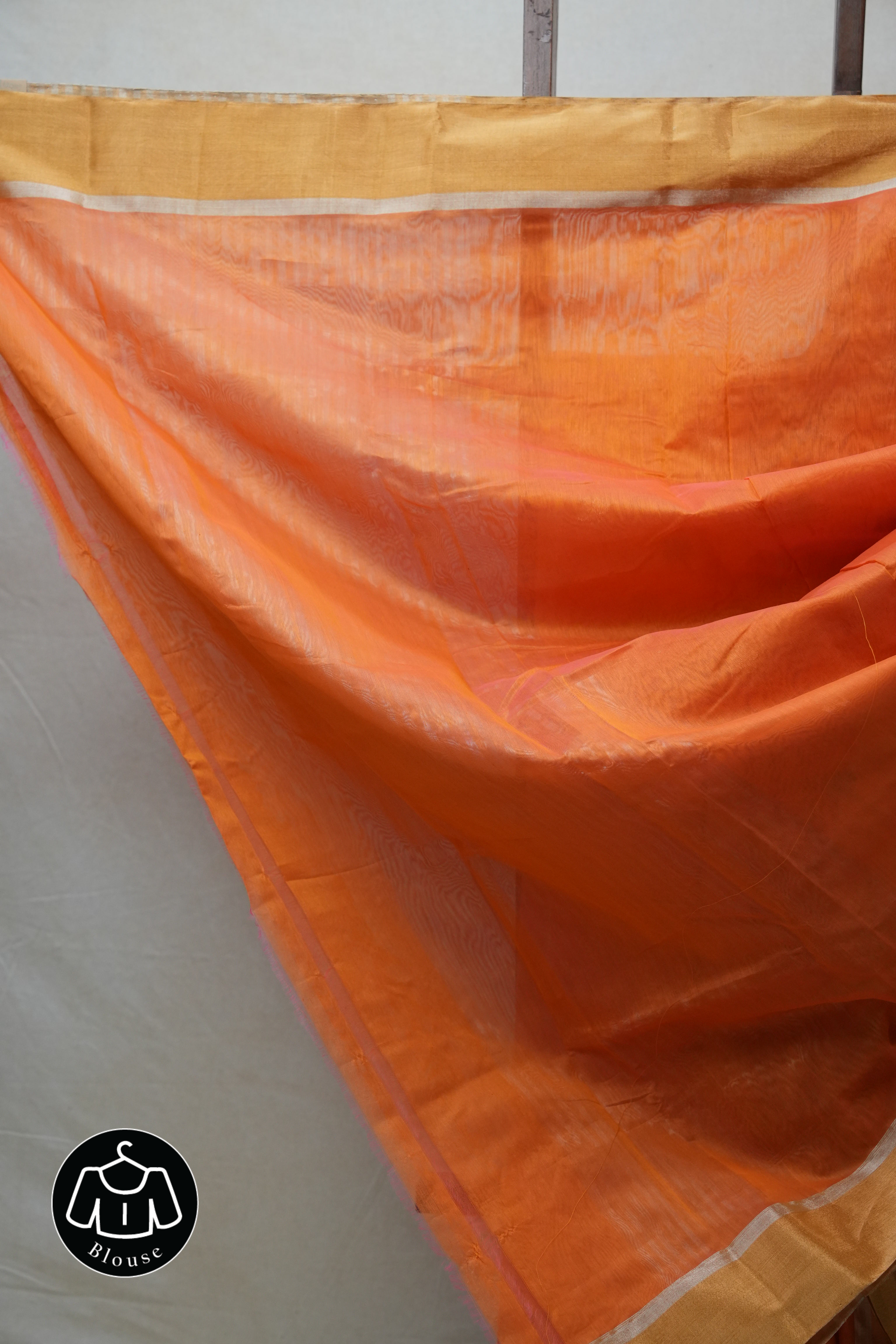 Orange Chanderi Cotton Silk Saree - SROCSS381