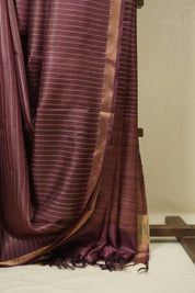 Onion Pink Tussar Silk Saree - SROPTSS1876