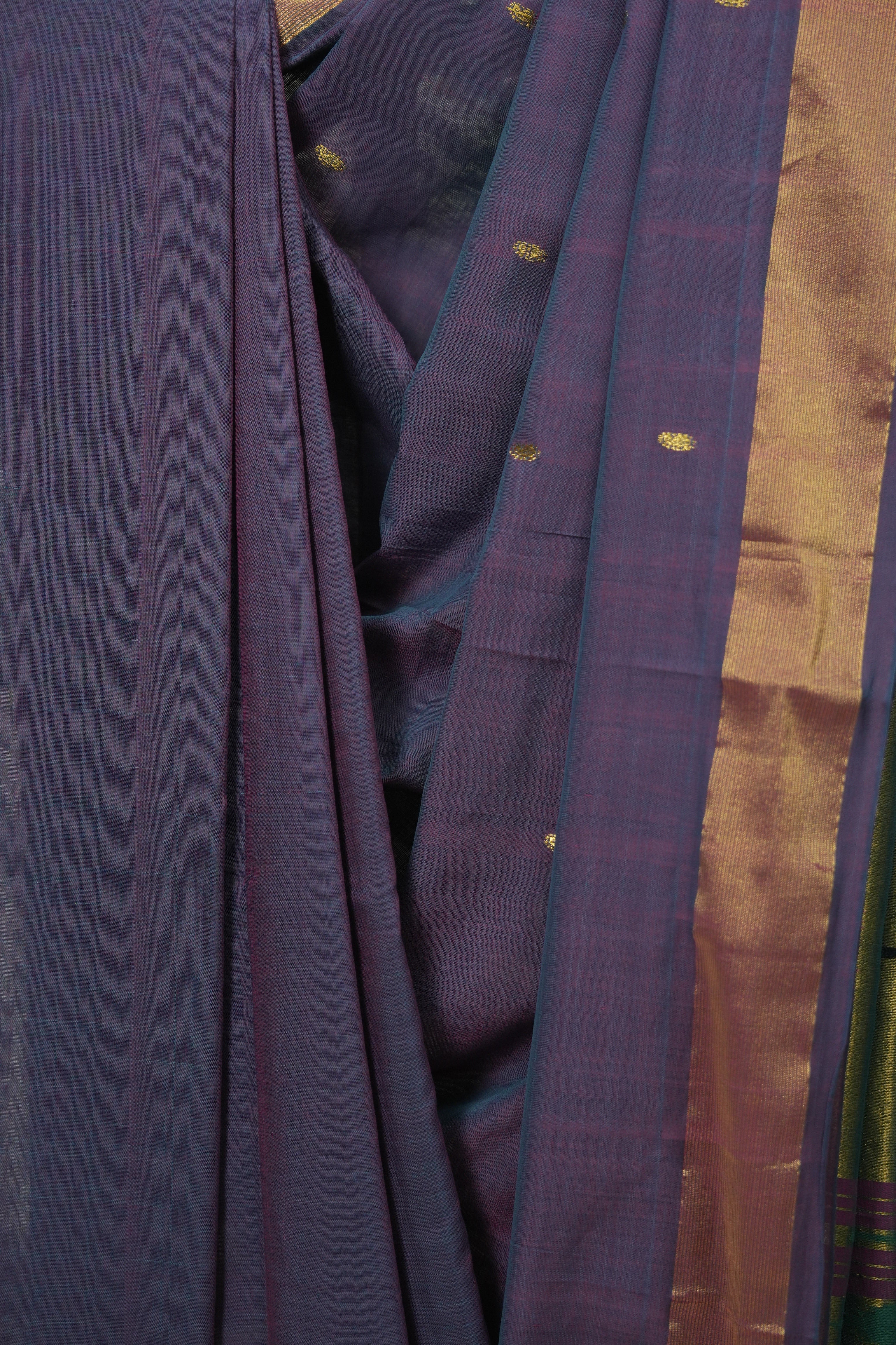 Dual Tone Purple Cotton Paithani Saree - SRDTPCPS764