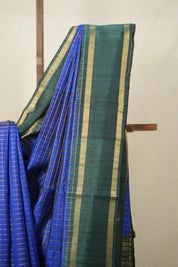 Blue Raw Silk Saree - SRBRSS915