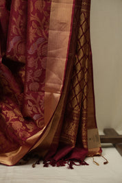 Maroon Soft Silk Saree - SRMSSS503