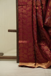 Maroon Soft Silk Saree - SRMSSS503