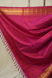 Navy Blue Gadwal Silk Saree - SRNBGSS546