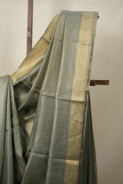 Mint Green Tussar Silk Saree - SRMGTSS1701