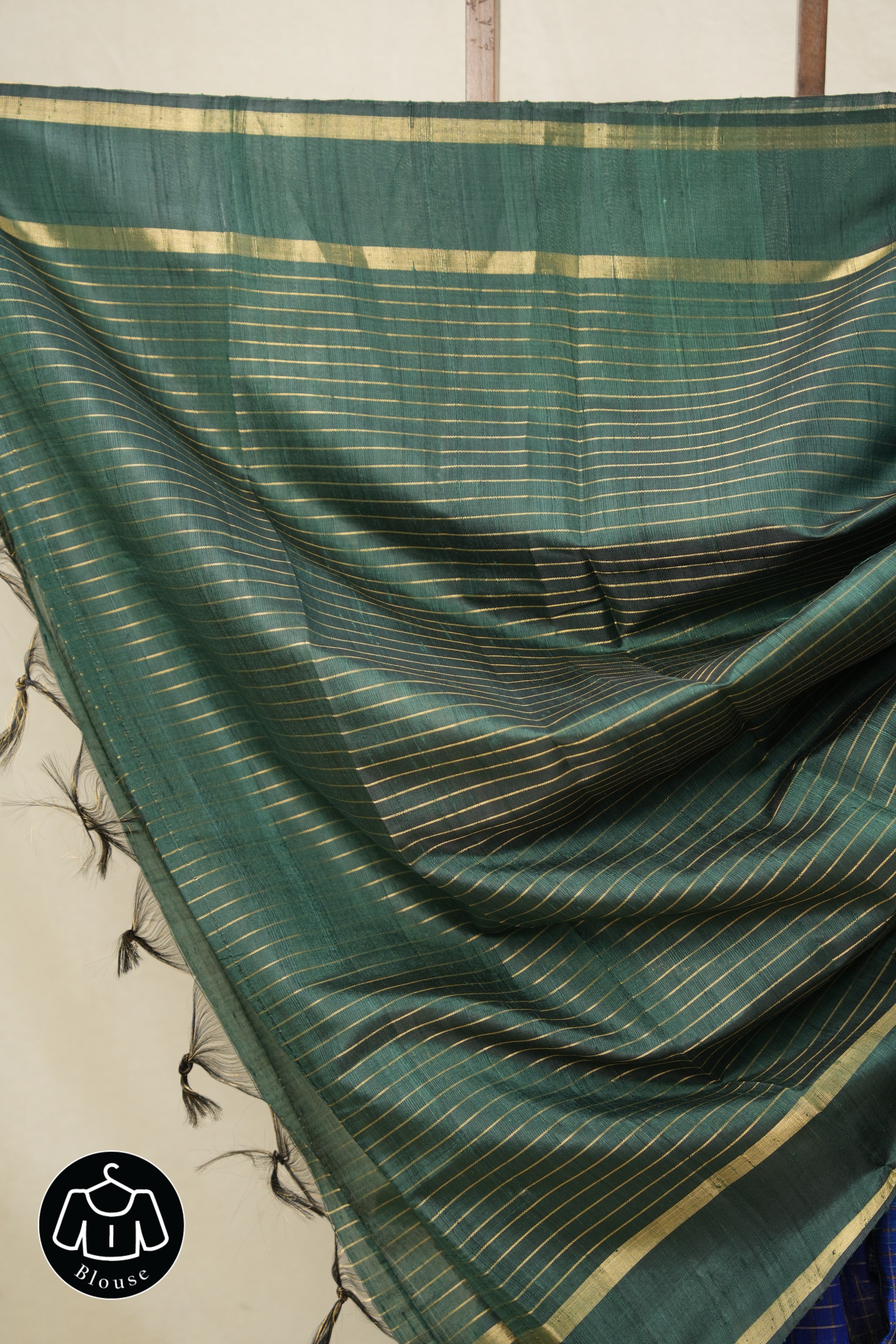 Blue Raw Silk Saree - SRBRSS915