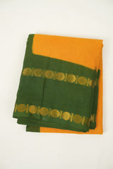 Mango Yellow Sungudi Cotton Saree - SRMYSCS186