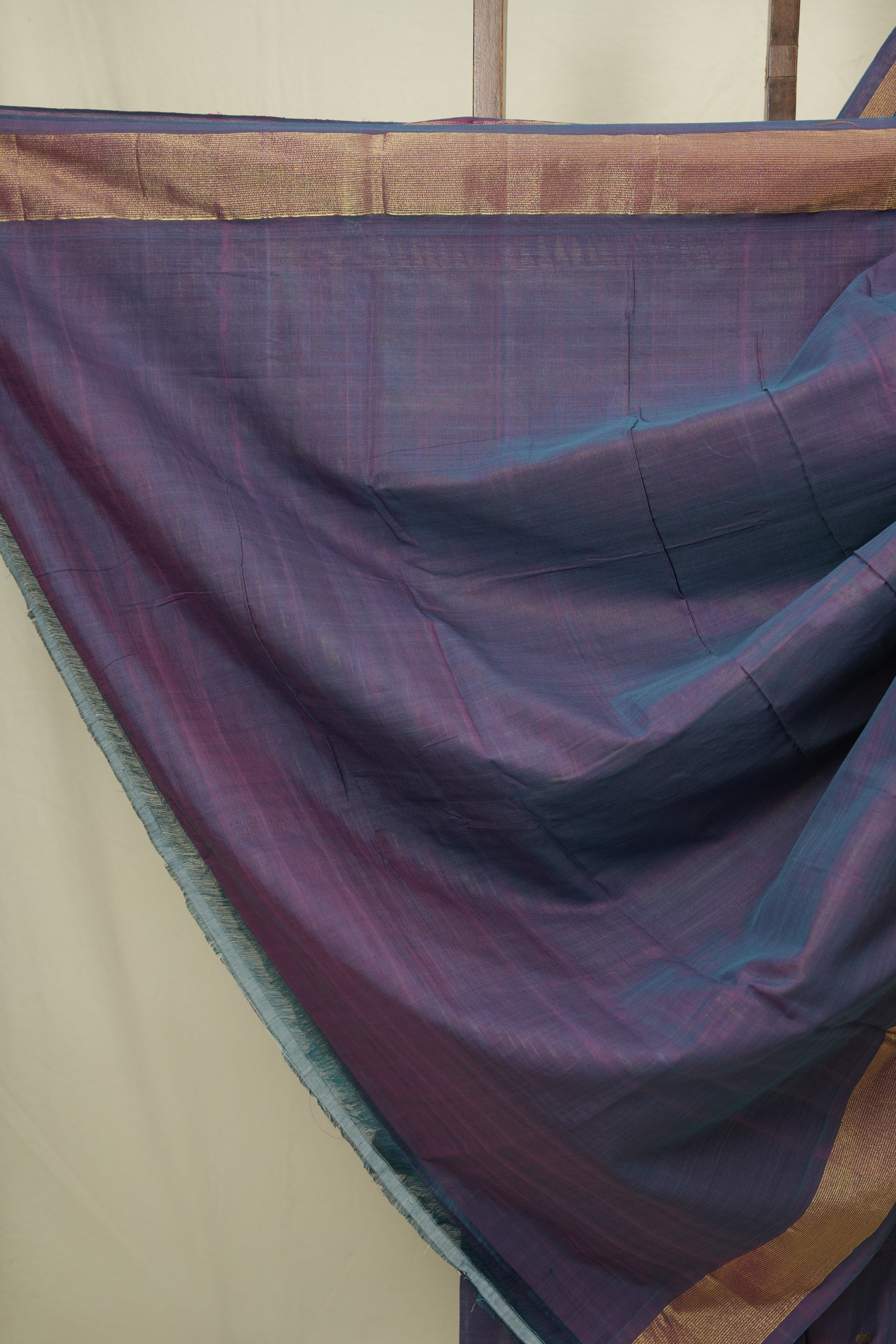 Dual Tone Purple Cotton Paithani Saree - SRDTPCPS764