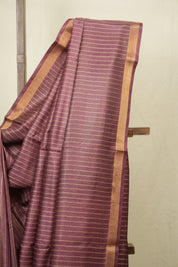 Onion Pink Tussar Silk Saree - SROPTSS1876