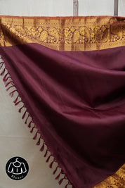 Golden Turquoise Gadwal Silk Saree - SRGTGSS520