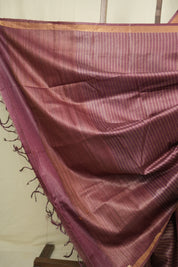 Onion Pink Tussar Silk Saree - SROPTSS1876