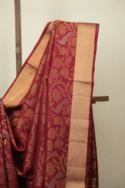 Maroon Soft Silk Saree - SRMSSS503